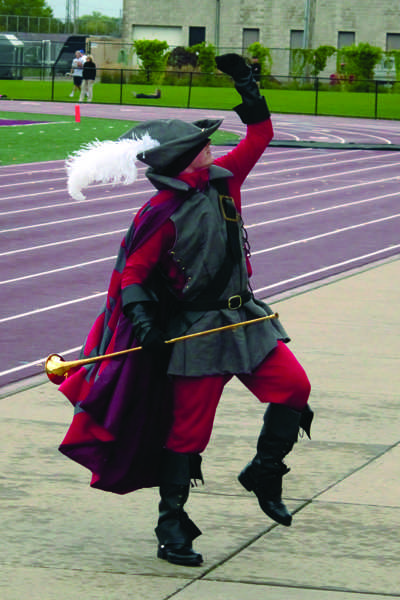 10/8/13: The new Piper mascot made his first appearance at the homecoming football game last Saturday against Gustavus. The pipers lost the game, with a final score of 7-52. 