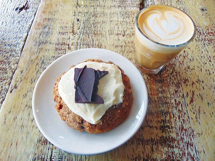 The “Minnesota Nice” cookie paired with a Spicy Maple Cortado are the perfect afternoon pick-me­ up, or study snack.