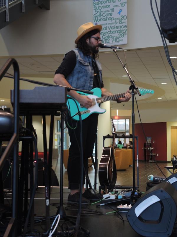 Dan Rodriguez performing in Anderson Center on Friday, April 15. He was brought in as part of Hamline Programming Boards Coffee House series.