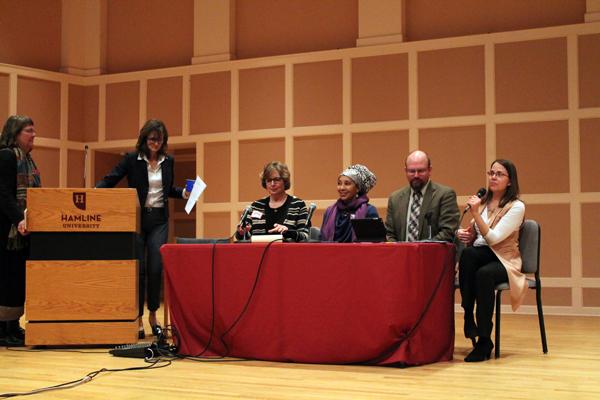 Rev. JoAnn Post, Dr. Monica A. Coleman, Dr. Todd Billings and Dr. Deanna Thompson participated in a panel response to the main lecture.