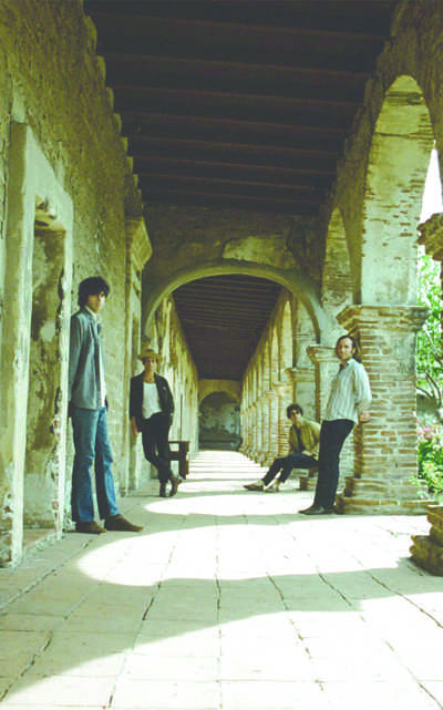 The band members of Allah-Las. 
From left to right: Pedrum Siadatian, Matthew Correia, Miles Michaud and Spencer Dunham.