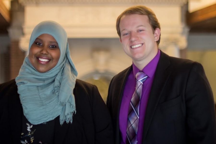 Current HUSC Secretary and sophomore Liam Temple (right) and current HUSC chair and junior Ikram Mohamud are running for HUSC President and Vice President, respectively. 
