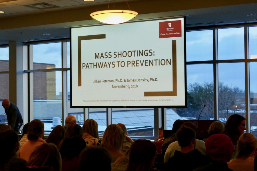 Hamline’s Center for Justice and Law hosts presentation on the findings of a mass shooter database project.