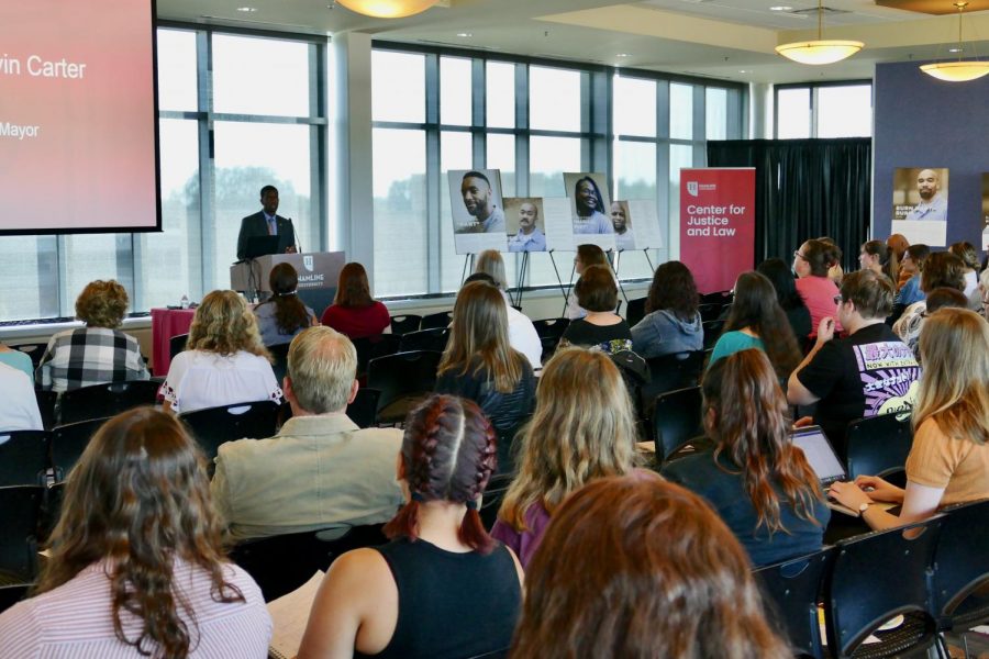St. Paul mayor Melvin Carter spoke on issues of criminalization in Minnesota and the nation at large during the We Are All Criminals lecture organized by Hamline’s Center for Justice and Law.