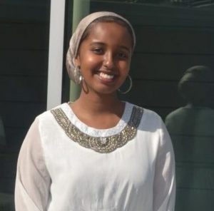  Junior Yasmin Hirsi typically styles herself in long, flowing dresses