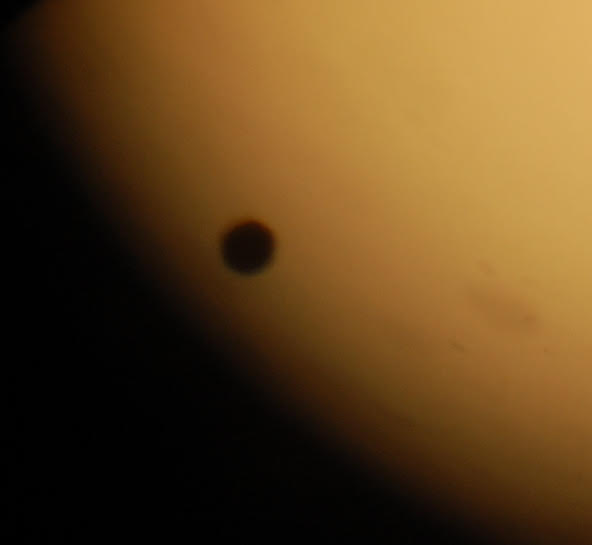 David SchultzThis photo documents the shadow of the planet Venus being cast on the Sun. Schultz took this photo. 