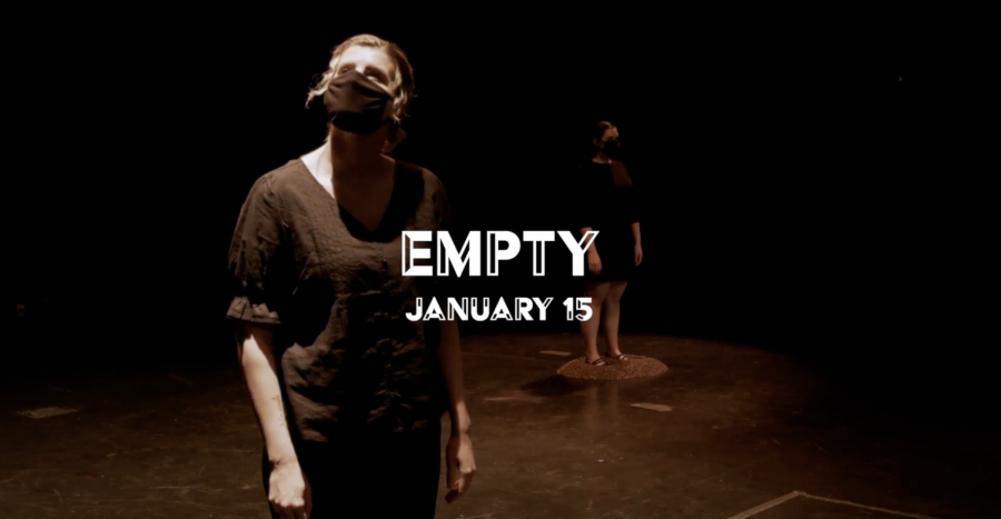 Aidan StromdahlIn the performance of “Empty,” junior Bridget Benson and sophomore LaNiesha Bisek discuss interpretations of empty; does empty mean all is gone or simply that there is room for more?

