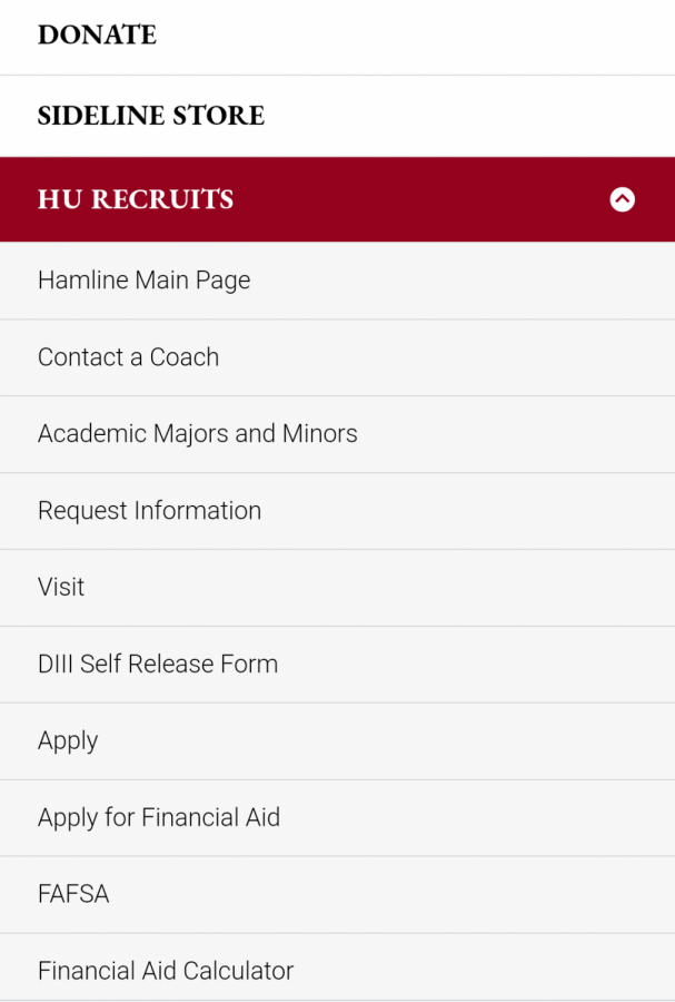 Cathryn Salis Online resources for potential recruits can be found on the Hamline Athletics website under the HU Recruits tab or in each team’s Recruit Me! tab on their pages. The potential recruits can fll out the form or reach out to the head coaches to start the process.
