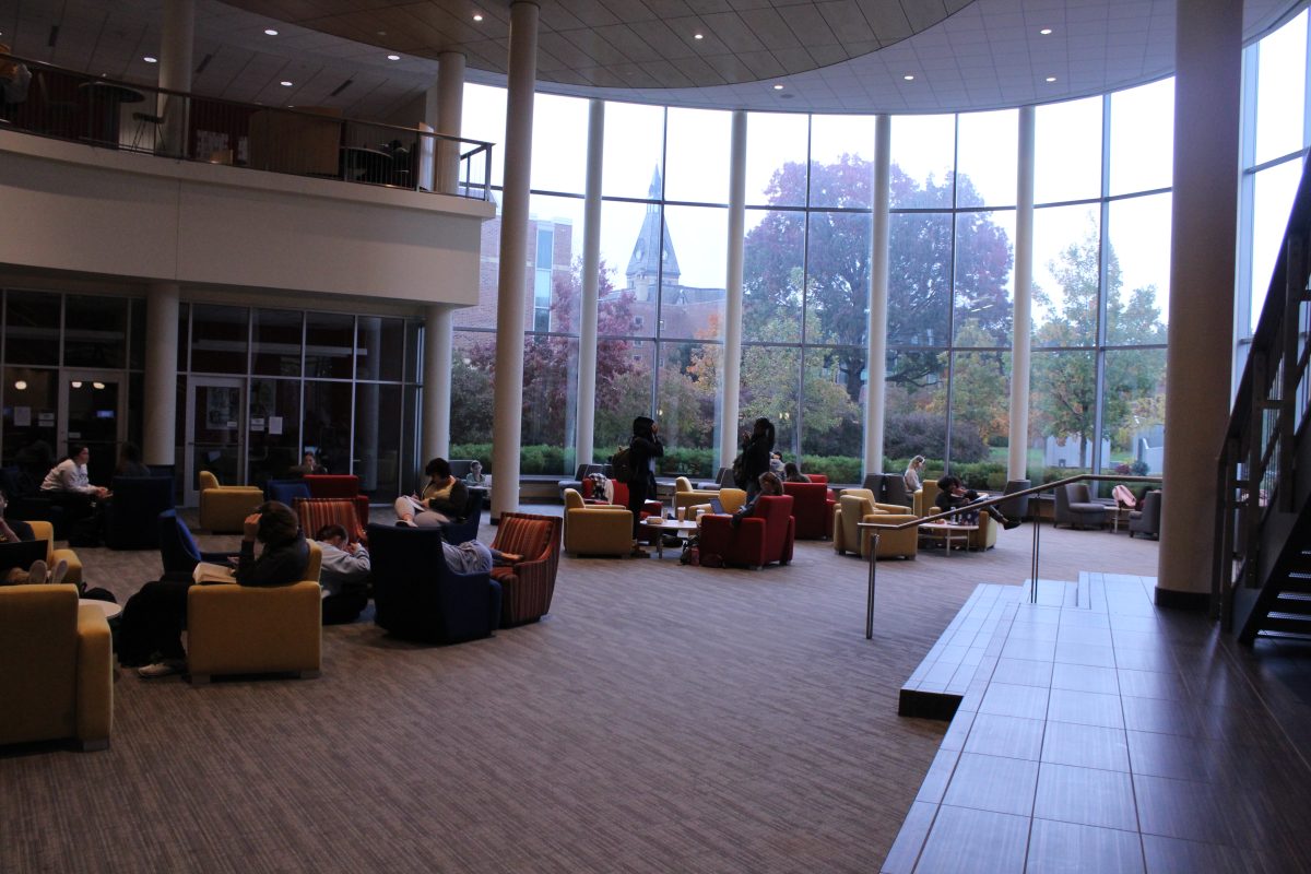 The Anderson Forum is a popular study and hang spot for students on campus in between classes
looking for a place to hang.