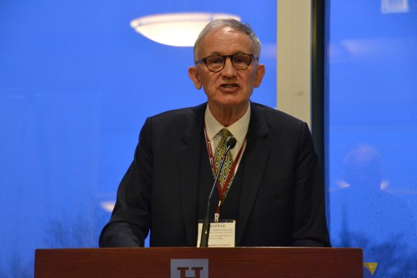 Dr. David Ford, co-creator of scriptural reasoning, gave the keynote speech at the Mahle Lecture series, offering insight as to how both individuals and religious groups can find connection and empathy regardless of religious beliefs.