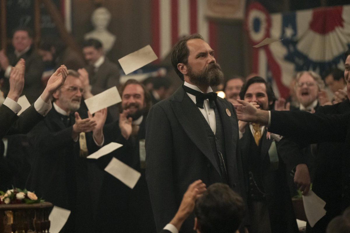 Death By Lightning. Michael Shannon as James Garfield in episode 101 of Death By Lightning. Cr. Larry Horricks/Netflix © 2024