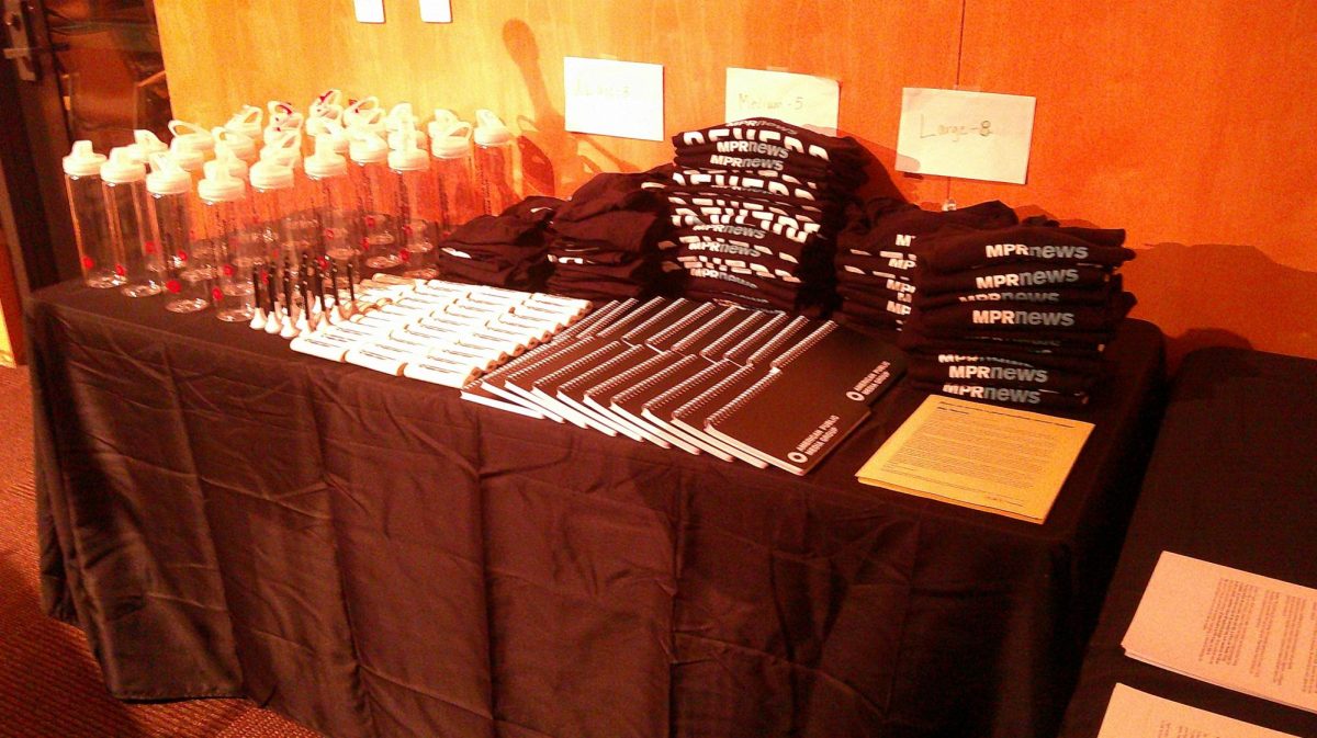 Various news outlets across the cities brought diverse merchandise for students to take home.